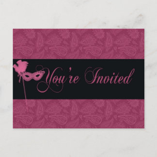 Carte Postale Invitation théâtrale de masquerade