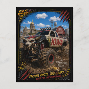 Carte Postale Iowa Monster Truck Art Hors Route