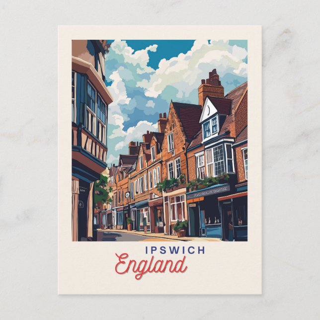 Carte Postale Ipswich charmant Angleterre (Devant)