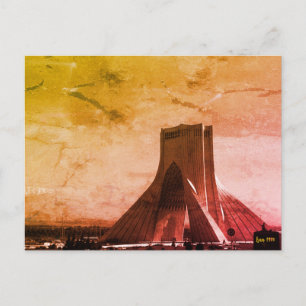 Carte Postale Iran vintage Téhéran place Azadi