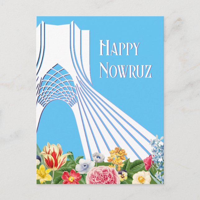 Carte postale iranienne Nowruz Azadi - Personnalis (Devant)
