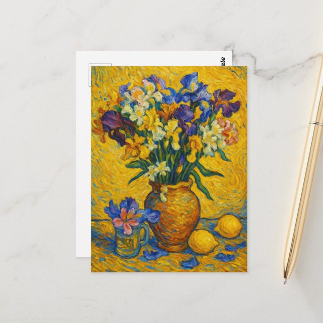 Carte postale Iris (Devant/Arrière en situation)