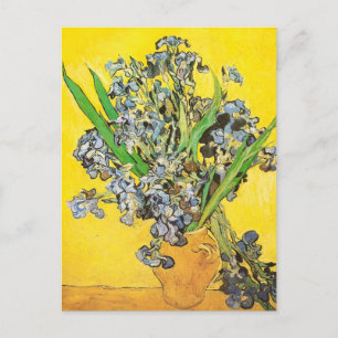 Carte Postale Iris sur fond jaune Van Gogh Beaux-Arts