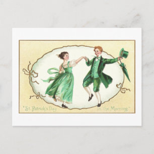 Carte Postale Irish Couple Dancing Vintage St Patrick's Day