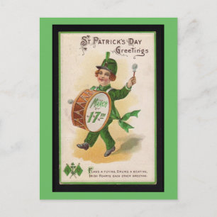 Carte Postale Irish Hearts Greeting, St. Patrick's Day Vintage