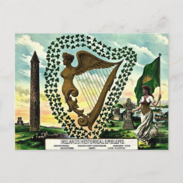Carte Postale Irish Pride Les Emblems de l'Irlande