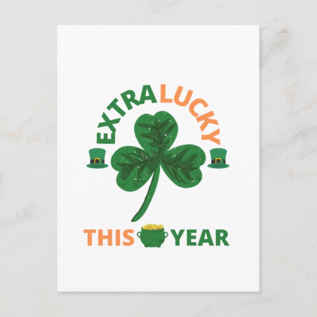 Carte Postale Irish très chanceux cette année drôle (Devant)