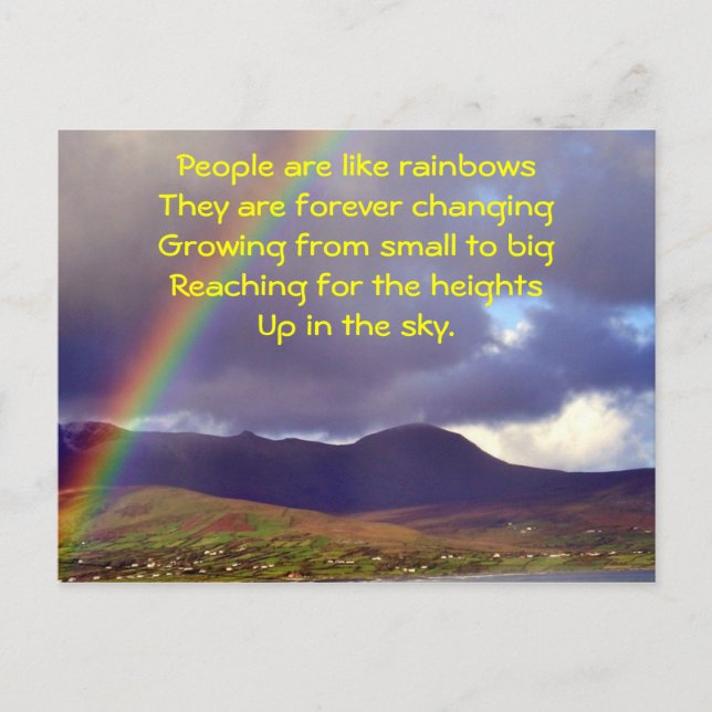 Carte postale irlandaise Rainbow (Devant)