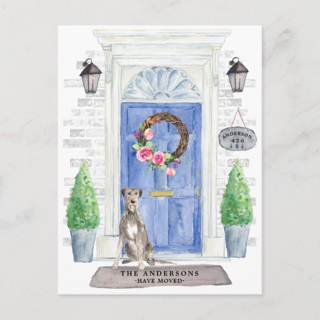 Carte postale Irlandaise Wolf Hound Moving Faire-p (Devant)