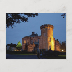 Carte Postale Irlande, le château de Dromoland éclairé à la tomb