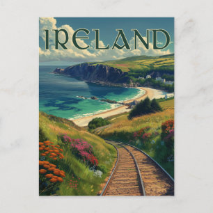 Carte Postale Irlande Vintage voyage littoral