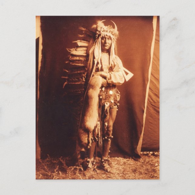 Carte Postale Iron Breast, un Indien d'Amérique du Piegan (Devant)
