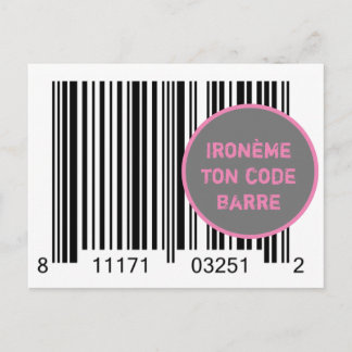 Carte Postale Ironème "Ironème ton code-barre"