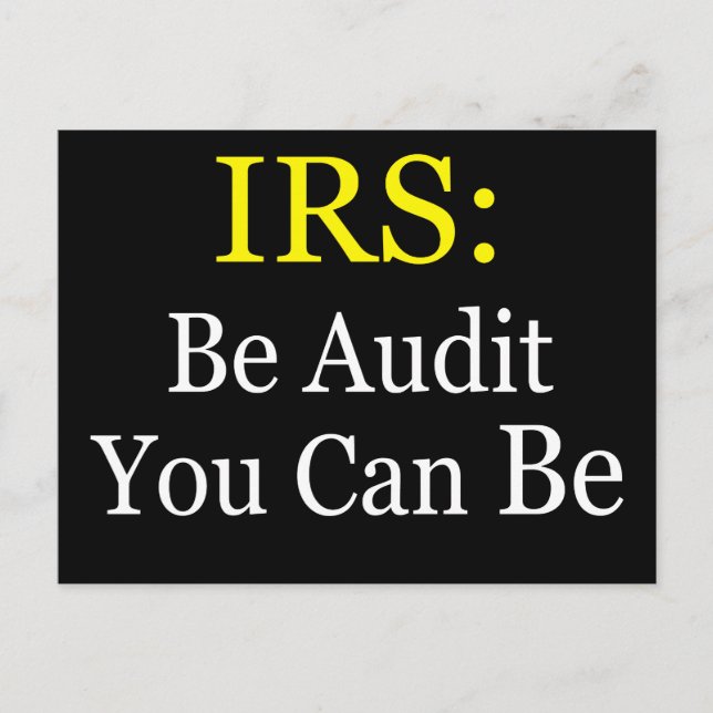 Carte Postale IRS : Soyez Audit Vous Pouvez Être (Devant)