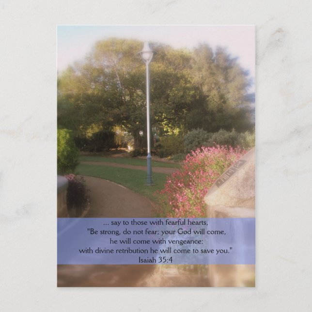Carte Postale Isaiah 35:4 Christian scripture postcard (Devant)