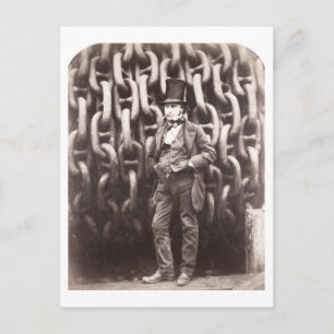 Carte Postale Isambard Kingdom Brunel, debout devant