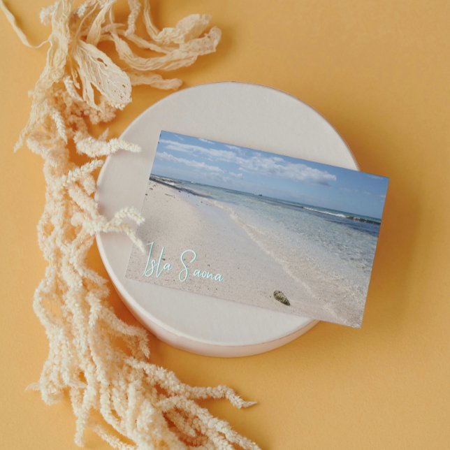 Carte Postale Isla Saona - Plage des Caraïbes avec Coquillage (Créateur téléchargé)