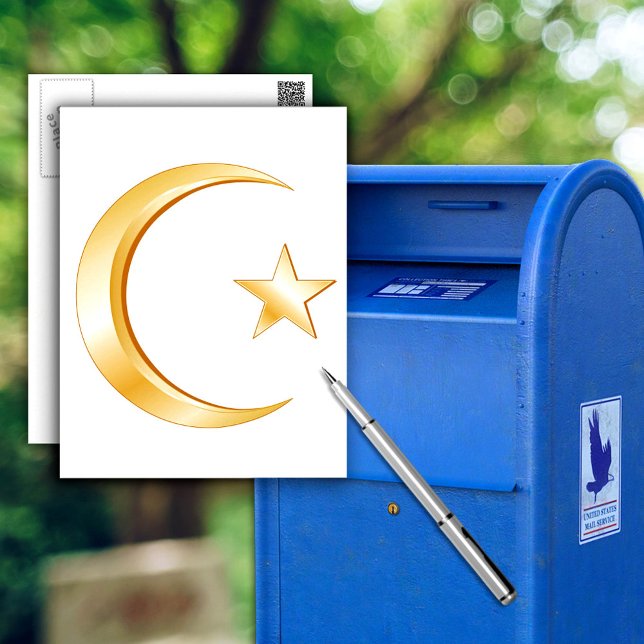 Carte Postale Islam (Islam Symbol Postcard.
Crescent moon and star, symbol of Islam. Customize with your text. )