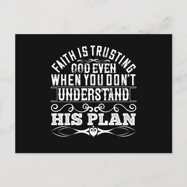 Carte Postale Islam - La foi fait confiance à Dieu (Devant)