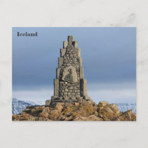 Carte Postale Islande, Monument Stephan Stephansson, Vatnsskard