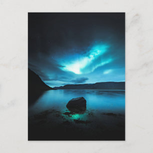 Carte Postale Islande - Northern Lights à Westfjords,
