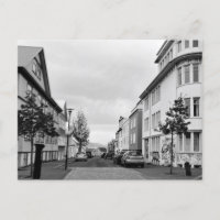Islande Reykjavik Street Scene noir blanc Photo