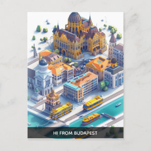 Carte postale Isométrique Budapest Travel