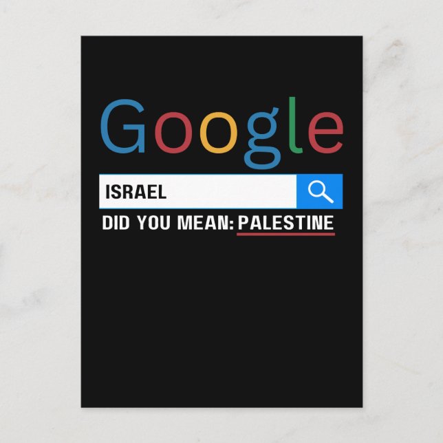 Carte Postale israël voulais-tu dire palestine recherche graphiq (Devant)