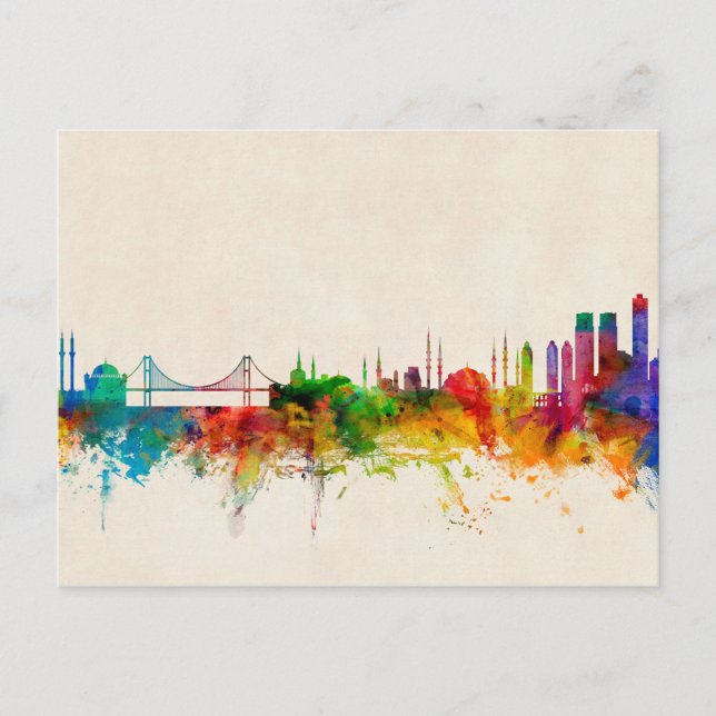 Carte Postale Istanbul Turquie Skyline (Devant)