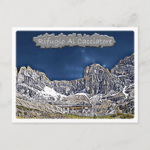 Carte Postale IT Italie - hutte alpine Al Cacciatore - Dolomiti 
