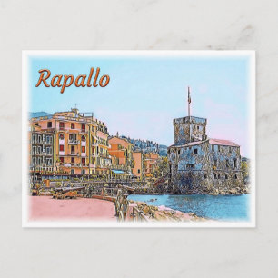 Carte Postale IT ^ Rapallo - Château - Promenade de baiser
