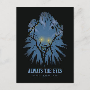 Carte Postale IT Toujours Les Yeux Pareidolic Arbres Tops
