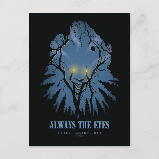 Carte Postale IT Toujours Les Yeux Pareidolic Arbres Tops (Devant)