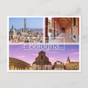 Carte Postale Italie, BOLOGNE, Piazza Maggiore, Deux Tours,