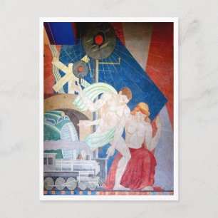 Carte Postale Italie Carlo Ciampaglia Art mural ferroviaire
