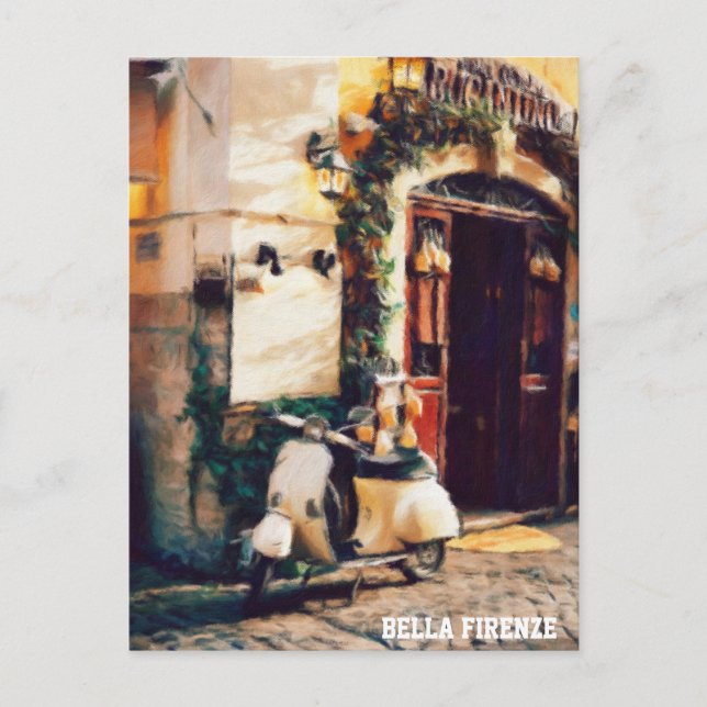 Carte Postale ** Italie Florence Scooter AP12 Cobblestone (Devant)
