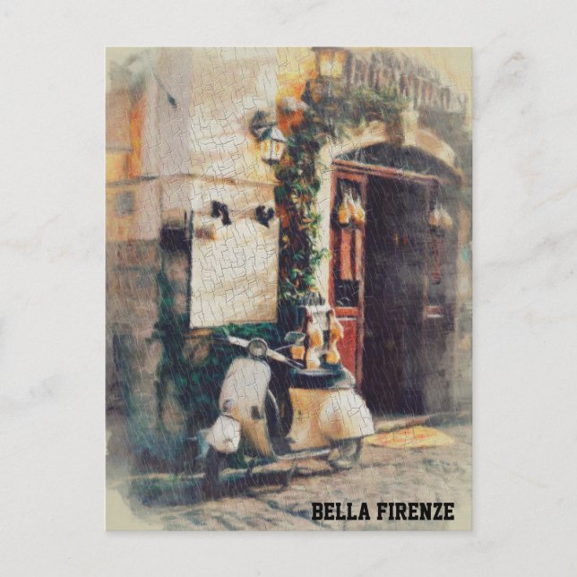 Carte Postale ** Italie Florence Scooter AP12 Cobblestone (Devant)