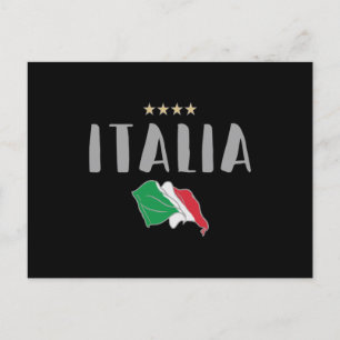 Carte Postale Italie Football Fan Shirt Drapeau