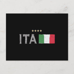 Carte Postale Italie Football Fan Shirt Drapeau