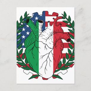 Carte Postale Italie italo-américaine USA Etats-Unis Italie Ital