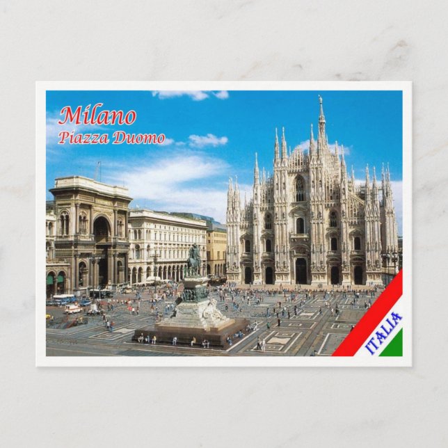 Carte Postale Italie - Lombardie - Milan - Duomo Carré - (Devant)