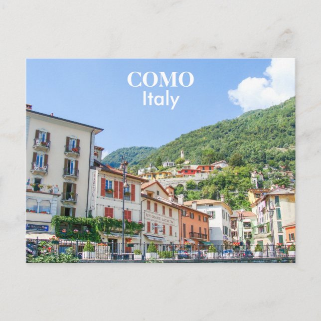 Carte Postale Italie - Maisons de ville de Côme (Devant)