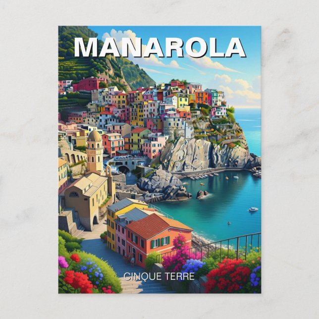 Carte Postale Italie Manarola Cinqua Terra (Devant)