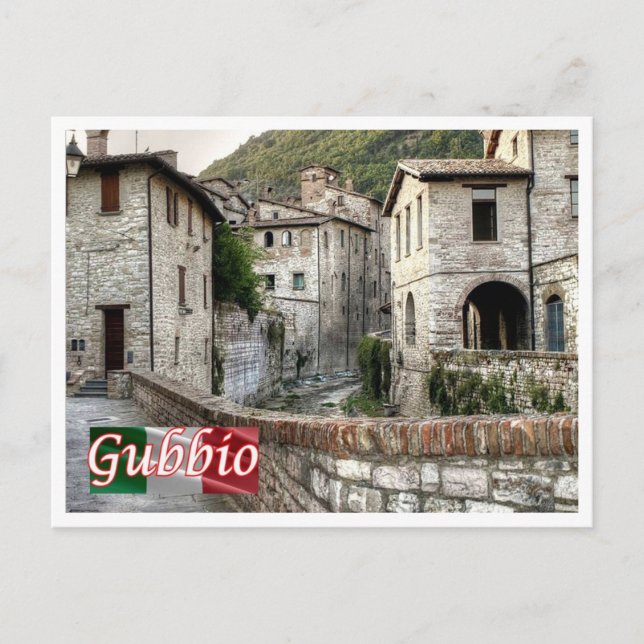 Carte Postale Italie - Ombrie - Gubbio - Quartier San Martino - (Devant)