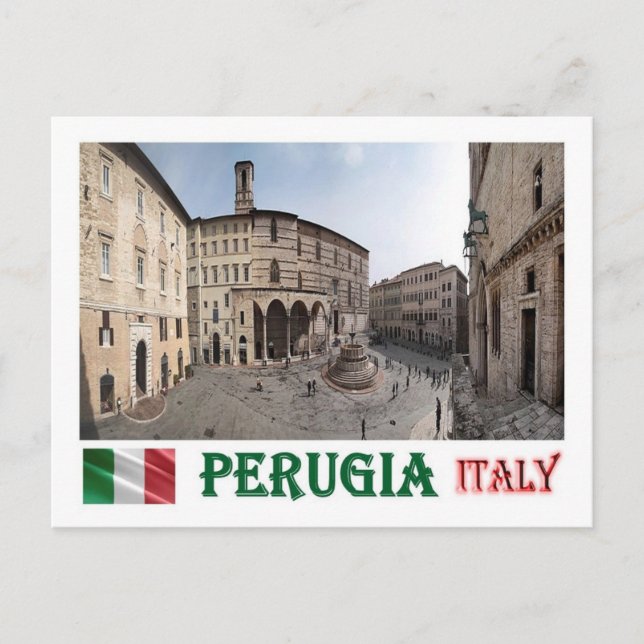 Carte Postale Italie - Ombrie - Pérouse - Cityscape - (Devant)