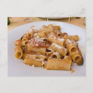 Carte Postale Italie, Positano. Assiette de rigatoni.