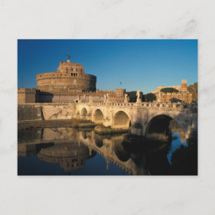 Carte Postale Italie, Rome, Castel Sant'Angelo et le fleuve