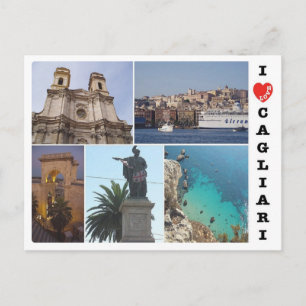Carte Postale Italie - Sardaigne - Cagliari - I Love
