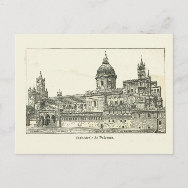 Carte Postale Italie, Sicile, Cathédrale de Palerme (Devant)