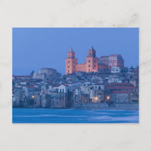 Carte Postale Italie, Sicile, Cefalu, Vue avec Duomo depuis
